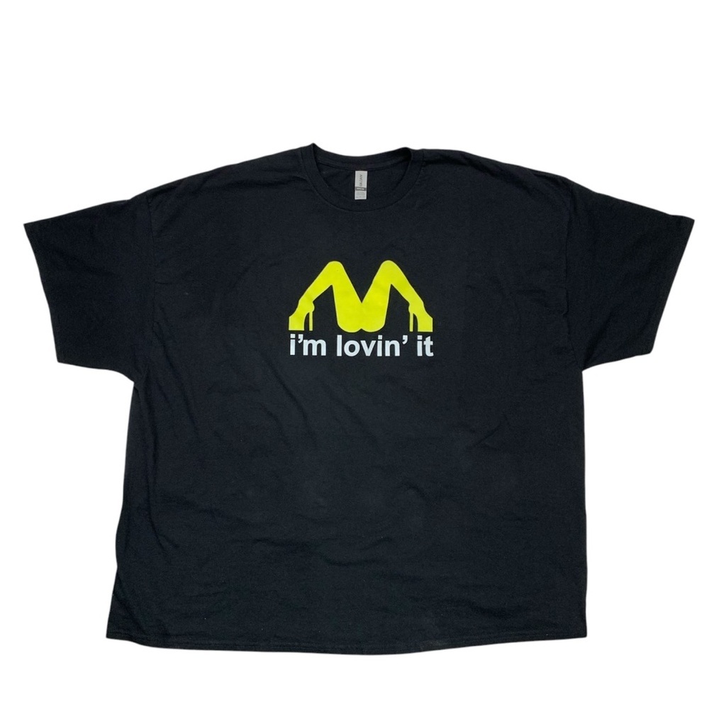 I’m Lovin’ It Black Graphic T Shirt Size 5XL Fun Parody